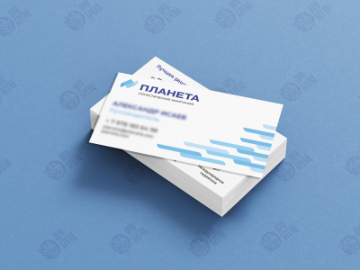 Визитная карточка 90х50 мм с ламинацией софт-тач Визитная карточка 90х50 мм с ламинацией софт-тач
